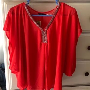 Poetry Woman’s Red Blouse